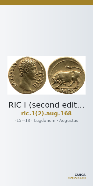 RIC I (second edition) Augustus 168 — CANOA