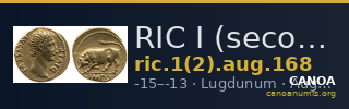RIC I (second edition) Augustus 168 — CANOA