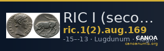 RIC I (second edition) Augustus 169 — CANOA