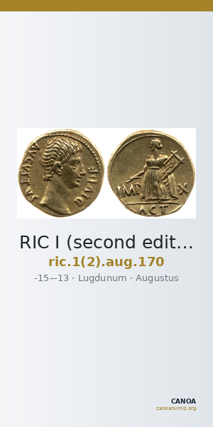 RIC I (second edition) Augustus 170 — CANOA