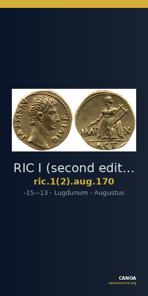 RIC I (second edition) Augustus 170 — CANOA