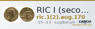 RIC I (second edition) Augustus 170 — CANOA