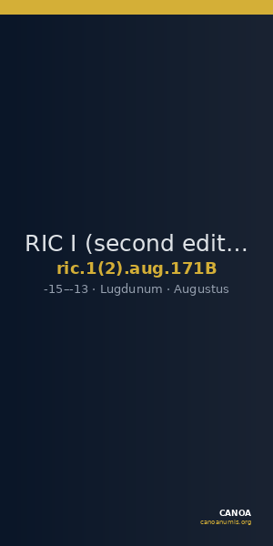 RIC I (second edition) Augustus 171B — CANOA
