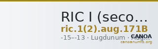 RIC I (second edition) Augustus 171B — CANOA