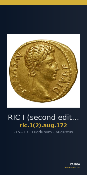 RIC I (second edition) Augustus 172 — CANOA