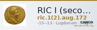 RIC I (second edition) Augustus 172 — CANOA