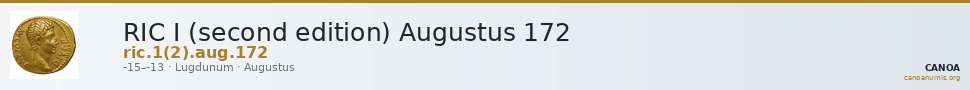 RIC I (second edition) Augustus 172 — CANOA