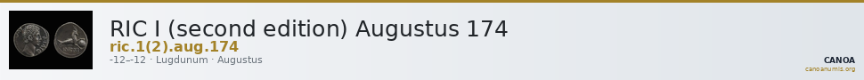 RIC I (second edition) Augustus 174 — CANOA