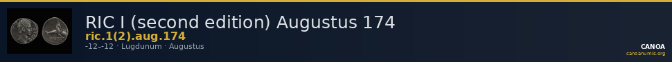 RIC I (second edition) Augustus 174 — CANOA