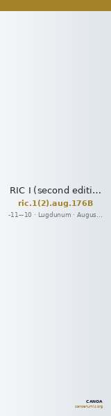 RIC I (second edition) Augustus 176B — CANOA