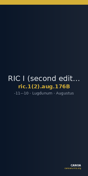 RIC I (second edition) Augustus 176B — CANOA