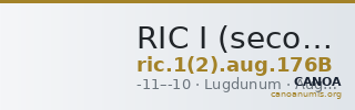 RIC I (second edition) Augustus 176B — CANOA