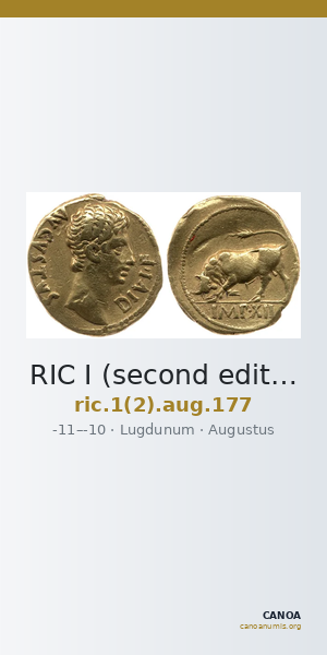 RIC I (second edition) Augustus 177 — CANOA