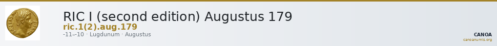 RIC I (second edition) Augustus 179 — CANOA