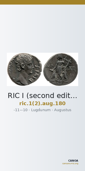 RIC I (second edition) Augustus 180 — CANOA