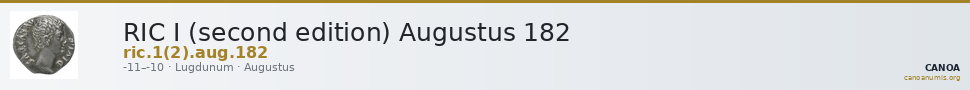 RIC I (second edition) Augustus 182 — CANOA