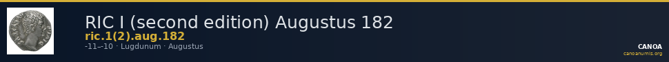 RIC I (second edition) Augustus 182 — CANOA