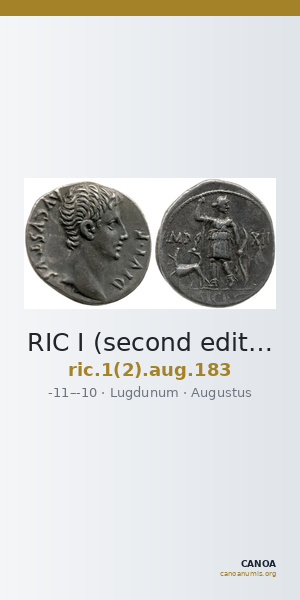 RIC I (second edition) Augustus 183 — CANOA