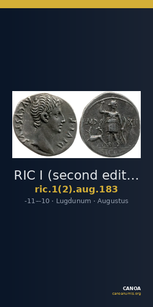 RIC I (second edition) Augustus 183 — CANOA