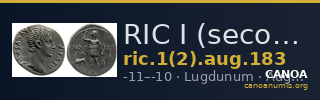 RIC I (second edition) Augustus 183 — CANOA