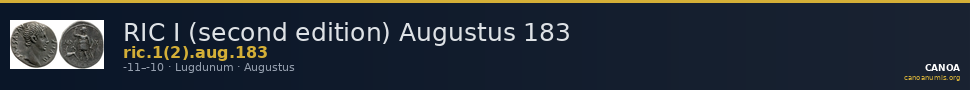 RIC I (second edition) Augustus 183 — CANOA