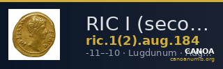RIC I (second edition) Augustus 184 — CANOA