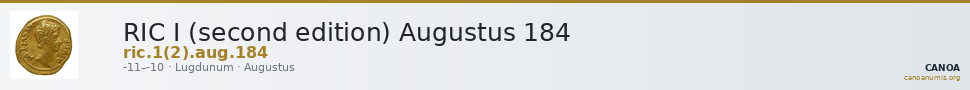 RIC I (second edition) Augustus 184 — CANOA