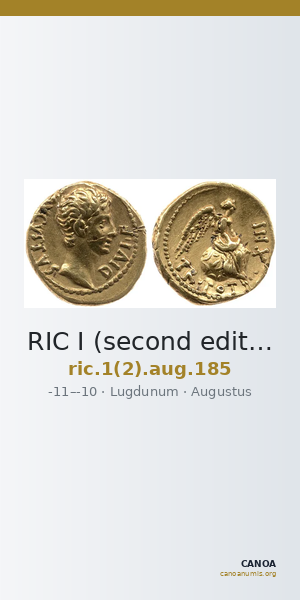 RIC I (second edition) Augustus 185 — CANOA