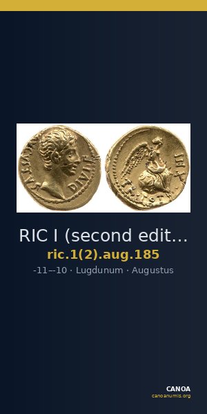 RIC I (second edition) Augustus 185 — CANOA