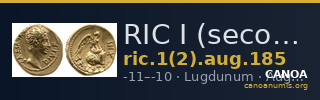 RIC I (second edition) Augustus 185 — CANOA