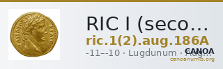 RIC I (second edition) Augustus 186A — CANOA