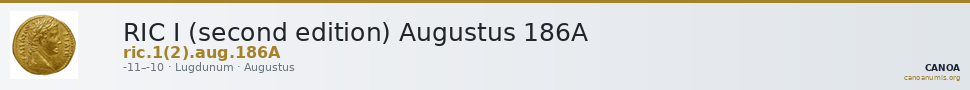 RIC I (second edition) Augustus 186A — CANOA