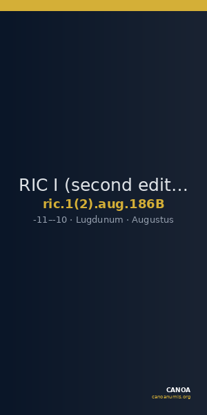 RIC I (second edition) Augustus 186B — CANOA