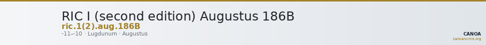 RIC I (second edition) Augustus 186B — CANOA