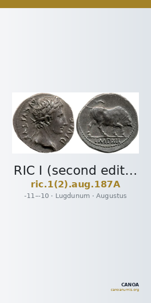 RIC I (second edition) Augustus 187A — CANOA