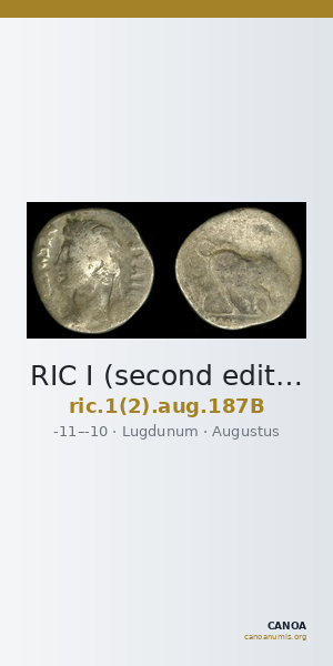 RIC I (second edition) Augustus 187B — CANOA