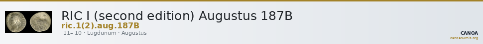 RIC I (second edition) Augustus 187B — CANOA