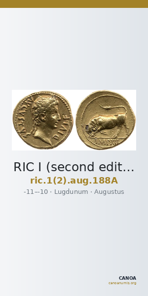 RIC I (second edition) Augustus 188A — CANOA