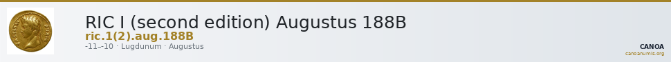 RIC I (second edition) Augustus 188B — CANOA