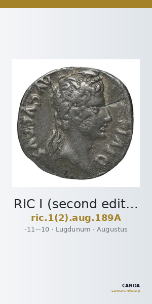 RIC I (second edition) Augustus 189A — CANOA
