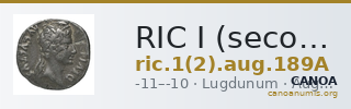 RIC I (second edition) Augustus 189A — CANOA