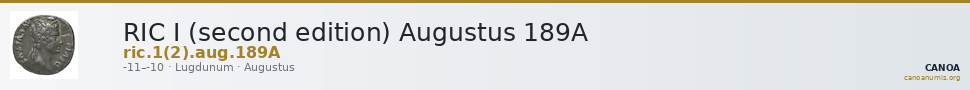 RIC I (second edition) Augustus 189A — CANOA