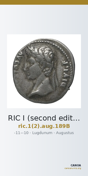 RIC I (second edition) Augustus 189B — CANOA