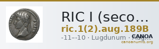 RIC I (second edition) Augustus 189B — CANOA
