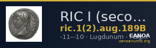 RIC I (second edition) Augustus 189B — CANOA