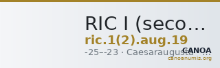 RIC I (second edition) Augustus 19 — CANOA