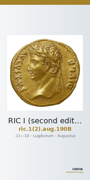 RIC I (second edition) Augustus 190B — CANOA