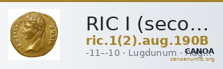 RIC I (second edition) Augustus 190B — CANOA