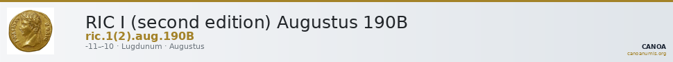 RIC I (second edition) Augustus 190B — CANOA