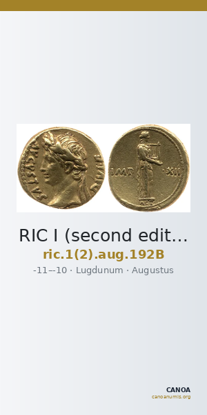 RIC I (second edition) Augustus 192B — CANOA